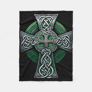Irish Celtic Cross Knot Christian Holy Trinity Sco Fleece Blanket