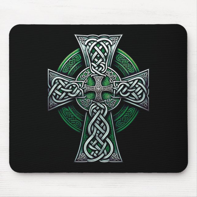 Irish Celtic Cross Knot Christian Holy Trinity Sco Mouse Pad (Front)