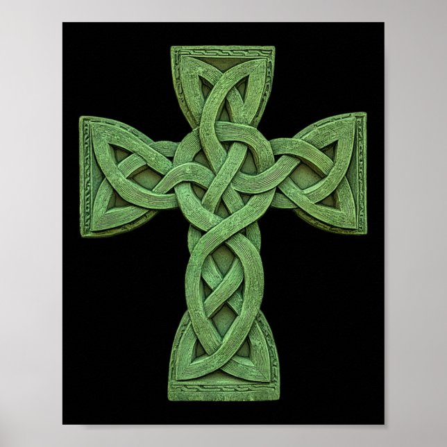 Irish Celtic Cross Knot Christian Holy Trinity Sco Poster (Front)