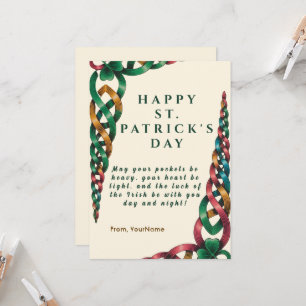 Irish Celtic Knot Blessing St. Patrick's Card