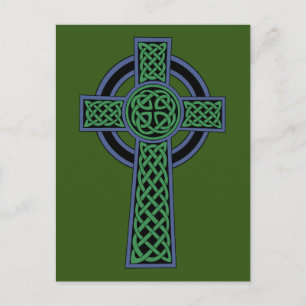 Irish Celtic Knot Cross Postcard