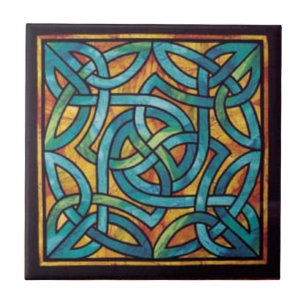 Irish Celtic Knot Design Ceramic Tile