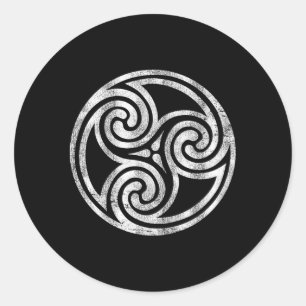 Irish Celtic Knot Newgrange Ireland Spiral Triskel Classic Round Sticker