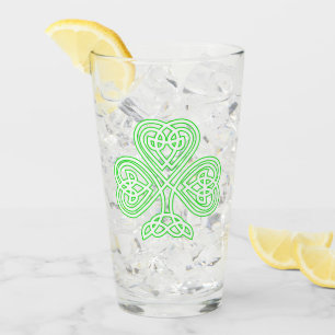 Irish Celtic Shamrock Glass