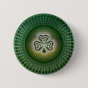 Irish celtic shamrocks badges