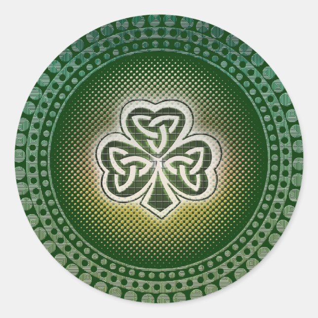 Irish celtic shamrocks stickers (Front)