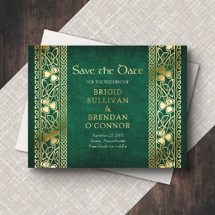 Irish Celtic St Patricks Save the Date Card