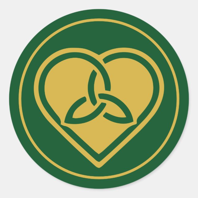 Irish Celtic Trinity  Knot Love Classic Round Sticker (Front)
