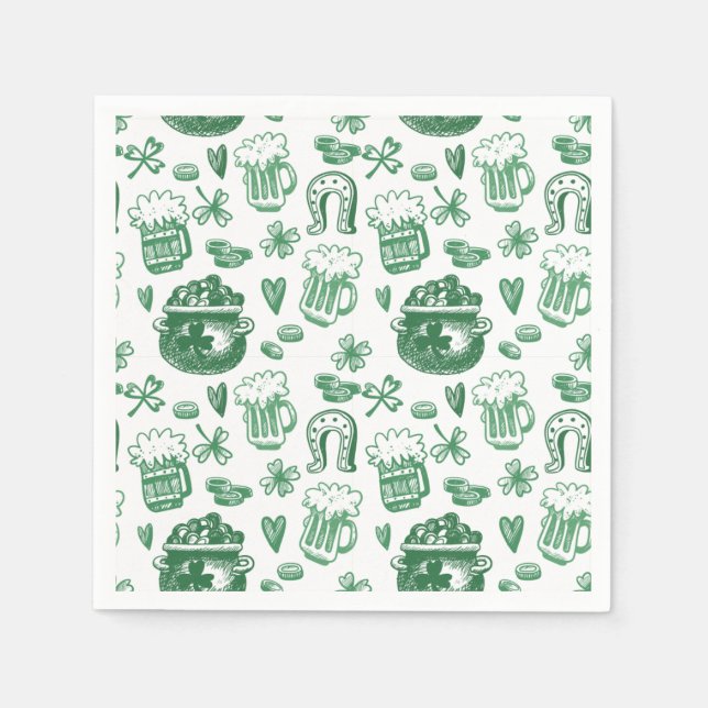 Irish Charm Paper Party Napkins (Front)