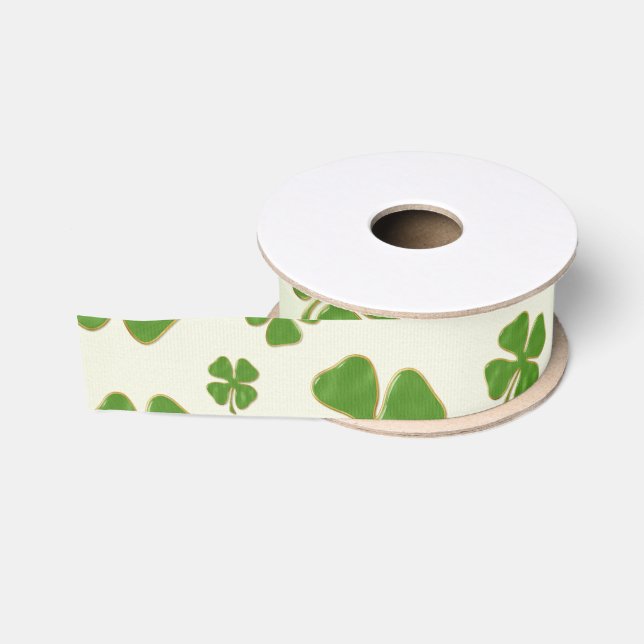 Irish Charm Whimsical St Patrick's Day Grosgrain Ribbon (Spool)