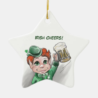 Irish Cheers! Portrait Star Ornament