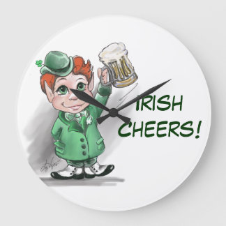 Irish Cheers! Round Wall Clock