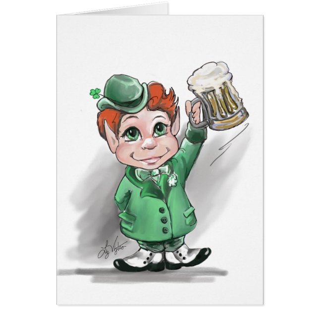 Irish Cheers! St Patrick's Day Blank Greeting Card (Front)