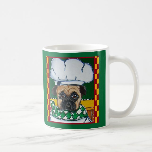 Irish Chef Pug Coffee Mug (Right)