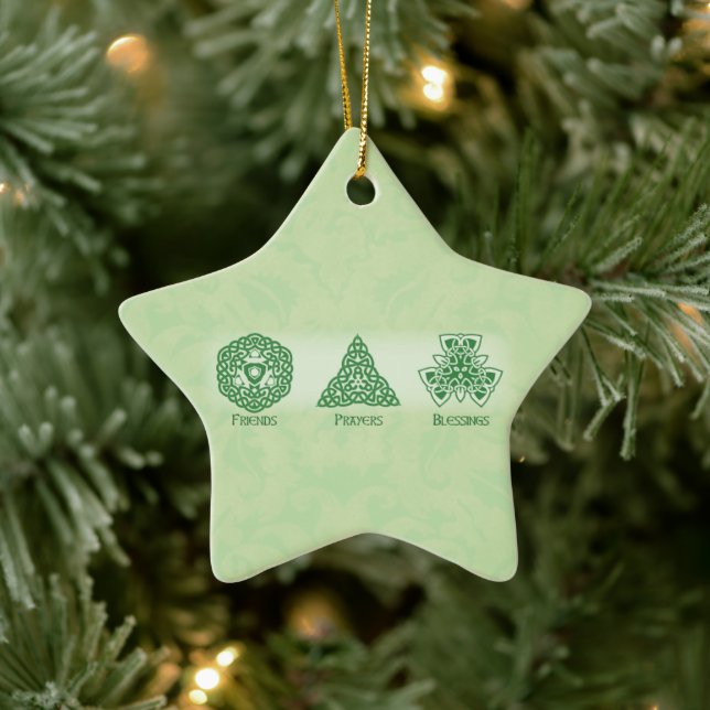 Irish Christian Friends Blessings Ceramic Tree Decoration (Tree)