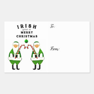 Irish Christmas gift tags