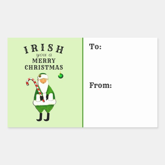 Irish Christmas gift tags (Front)