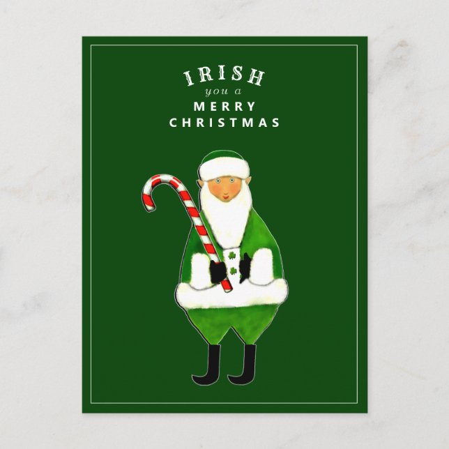 Irish Christmas Greeting Holiday Card (Front)