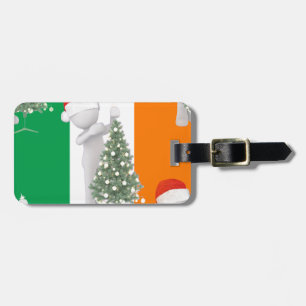 irish christmas luggage tag