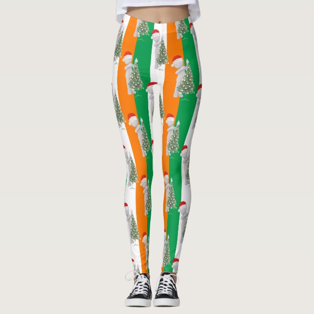 irish christmas xmas leggings (Front)