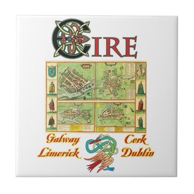 Irish Cities Tile and Trivet (Front)
