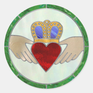 Irish Claddagh Classic Round Sticker