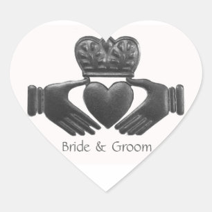 Irish Claddagh Heart shaped Love Symbol Sticker