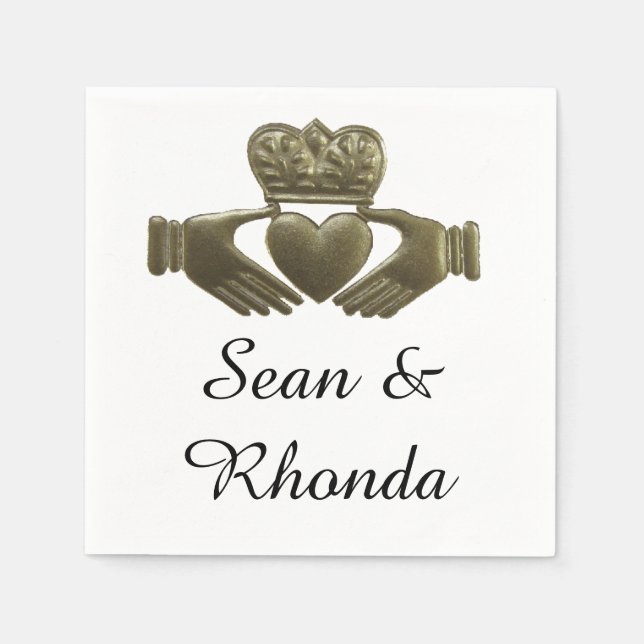 Irish claddagh napkin (Front)