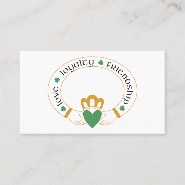 Irish Claddagh Ring Business Card (Front)