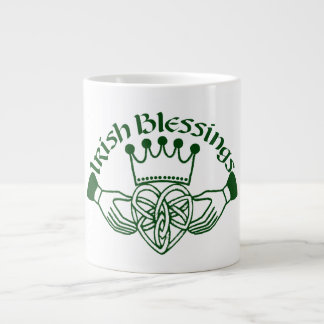Irish Claddagh Ring Celtic Heart Blessings Large Coffee Mug