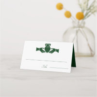 Irish Claddagh Ring Simple Graphic Green Wedding