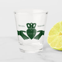 Irish Claddagh Ring Simple Graphic Green Wedding