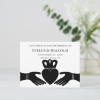 Irish Claddagh Ring STD Save the Date Wedding