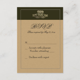 Irish Claddagh RSVP Card