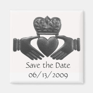 Irish Claddagh save the date magnet