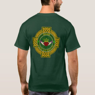 Irish Claddagh w/Golden Celtic Cross Personalised T-Shirt