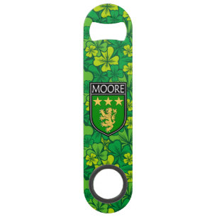 Irish - Clan Moore Crest & Shamrock