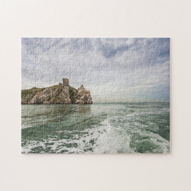 Irish cliffs under a cloudy sky jigsaw puzzle (Horizontal)