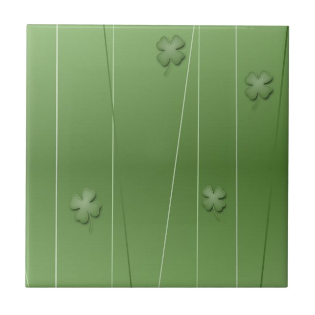 Irish Clover Design Tile (Front)
