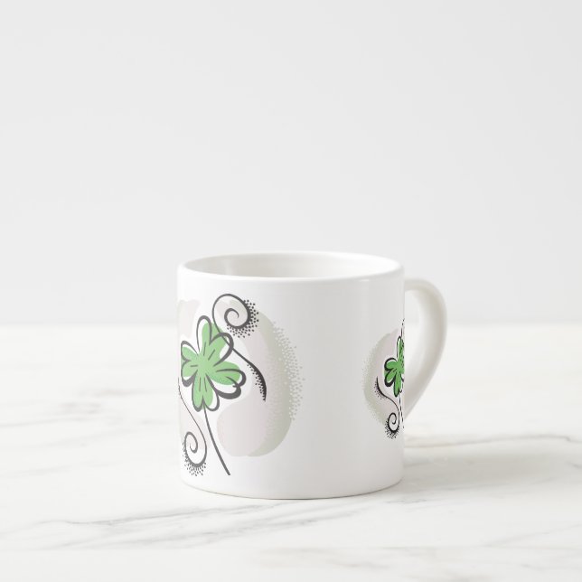 Irish Clover Espresso Cup (Front Right)