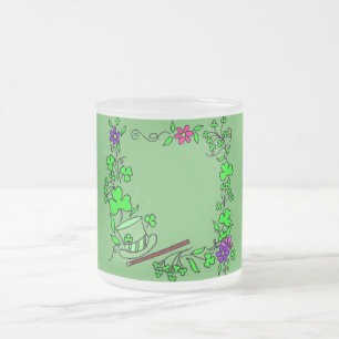 Irish Clover Green St. Patrick's Day Mug Glass
