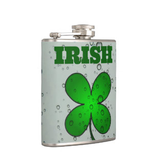 Irish Clover Hip Flask
