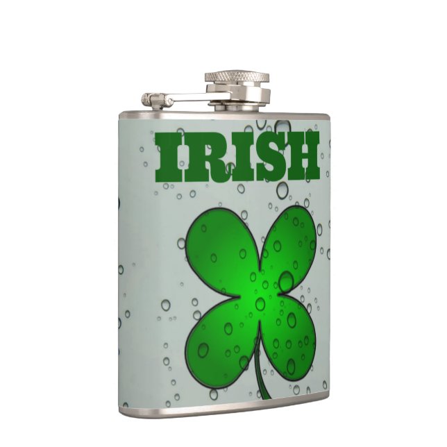 Irish Clover Hip Flask (Right)