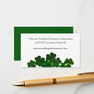 Irish Clover March Wedding Website Reply Enclosure