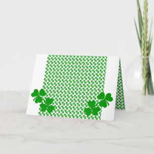Irish Clover Shamrock Card