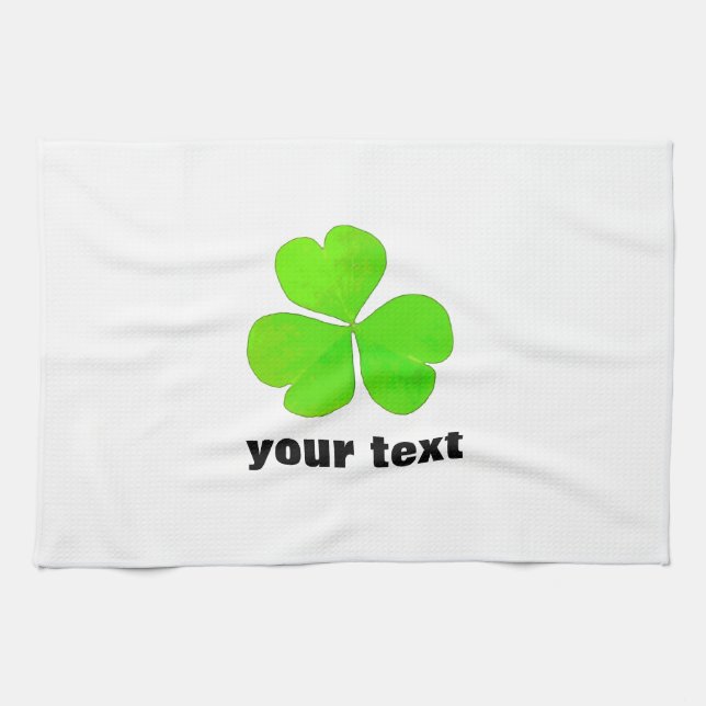 ~Irish Clover~ TOWEL, CUSTOMIZE IT! Tea Towel (Horizontal)