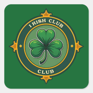 Irish Club St Patrick’s Day Shirt – Autocolante Square Sticker