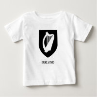 Irish Coat of Arms Black & White Minimalist Art