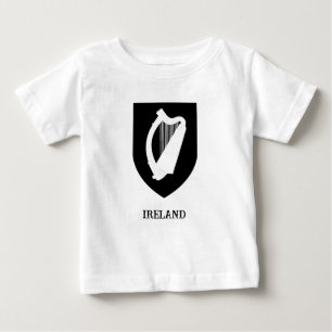 Irish Coat of Arms Black & White Minimalist Art Baby T-Shirt