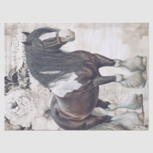 Irish Cob Horse Decoupage Tissue Paper